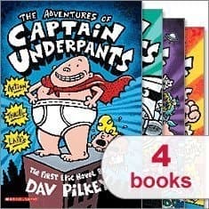 Captain Underpants Set (4 Books) (The Adventures of Captain Underpants; The Attack of the Talking To