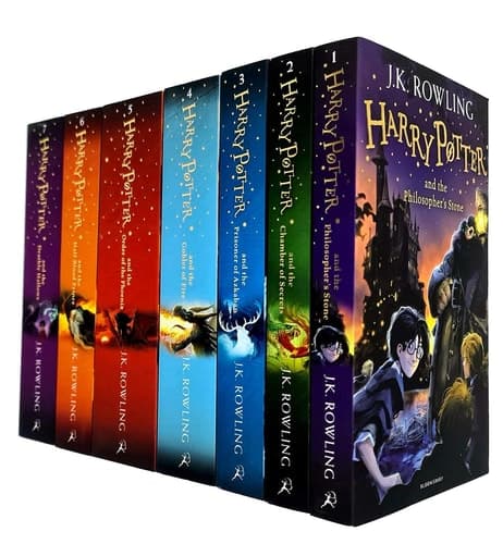 J.K. Rowling Harry Potter Collection 7 Books Bundle (Philosopher's Stone,Chamber of Secrets,Prisoner of Azkaban,Goblet of Fire,Order of the Phoenix,Half-Blood Prince,Deathly Hallows)