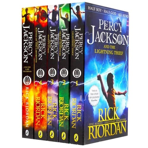Percy Jackson Rick Riordan 5 Books Collection Pack Set(Percy Jackson and the Lightning Thief,Percy Jackson and the Battle of the Labyrinth,Percy Jackson and the Titan's Curse,Percy Jackson and the Sea of Monsters, Percy Jackson and the Last Olympian)