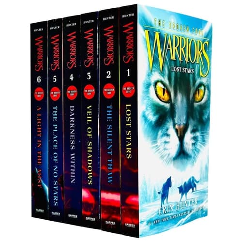 Warriors Cat: The Broken Code Book 1-6 Series 6 Books Collection Set By Erin Hunter(Lost Stars, The Silent Thaw, Veil of Shadows, Darkness Within, The Place of No Stars & A Light in the Mist)