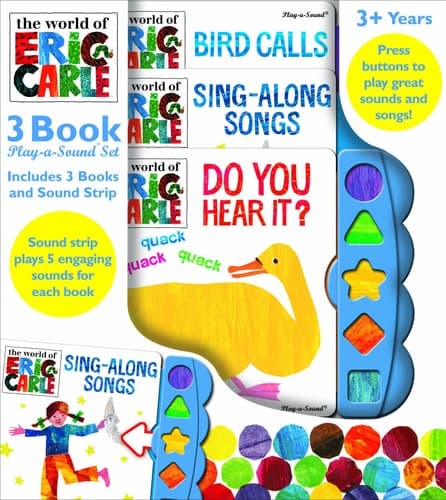 Eric Carle: Do You Hear It? Sing-Along Songs; Bird Calls 3 Book Play-A-Sound Set