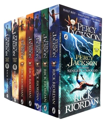 Percy Jackson Collection 8 Books Set By Rick Riordan (Percy Jackson and The Lightning Thief, The Last Olympian, The Titan's Curse, The Sea of Monsters, The Battle of the Labyrinth and More)