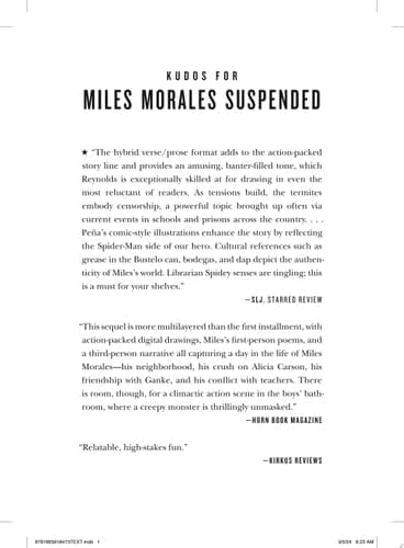 Miles Morales Suspended A Spider-Man Novel