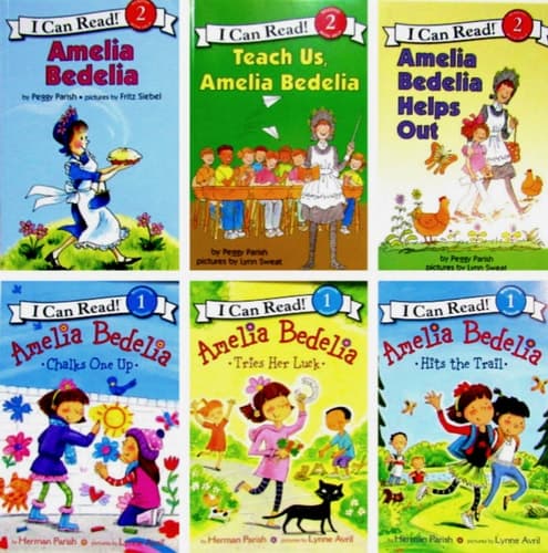 Amelia Bedelia Chalks One Up, Amelia Bedelia Tries Her Luck, Amelia Bedelia Hits the Train, Amelia Bedelia, Teach Us Amelia Bedelia, Amelia Bedelia Helps Out - 6 Book Set