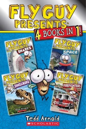 Fly Guy Presents: Four Books in One: Sharks, Space, Dinosaurs, and Firefighters (Scholastic Reader, Level 2)