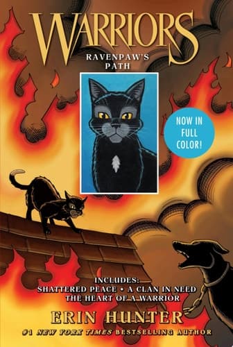 Warriors: Ravenpaw's Path: 3 Full-Color Warriors Books in 1 Shattered Peace, A Clan in Need, The Heart of a Warrior