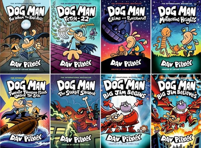 Dog Man 8 Books Collection (Books 7–14) by Dav Pilkey