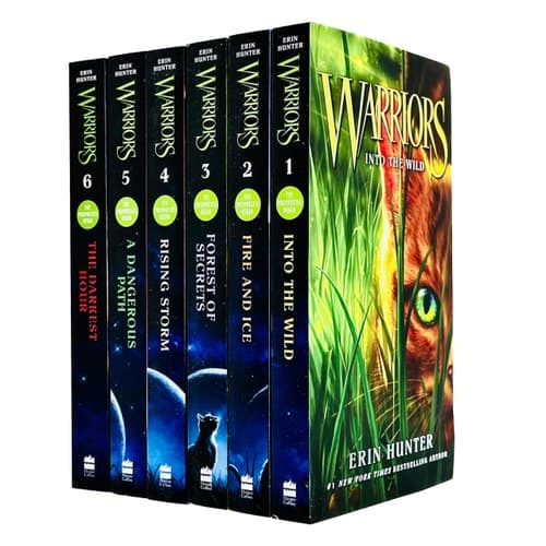 Erin Hunter's Warriors Series (#1-6) : Into the Wild - Fire and Ice - Forest of Secrets - Rising Storm - A Dangerous Path - The Darkest Hour (Children Book Sets : Grade 4 and Up)