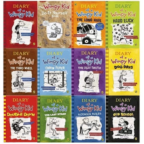 Diary Of A Wimpy Kid Collection 12 Books Set By Jeff Kinney