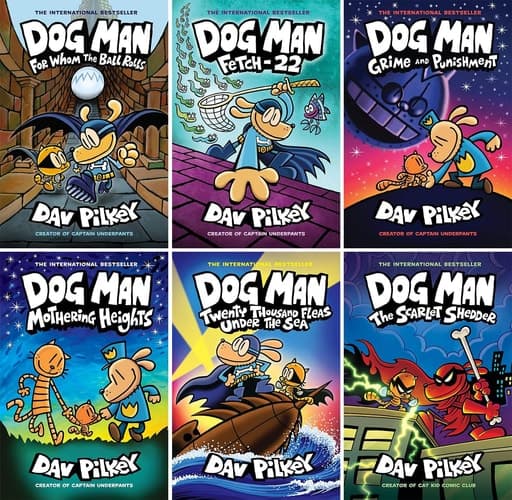 Dog Man Series, Set of 6 Books, Vol. 7-12