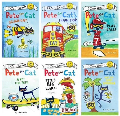 I Can Read Pete the Cat Beginning Reading Six Book Set
