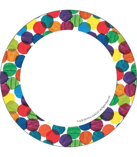 Carson Dellosa 36-Piece World of Eric Carle™ Bulletin Board Cutouts, Colorful Dot Cutouts for Bulletin Board, Eric Carle Classroom Cutouts, Eric Carle Classroom Décor