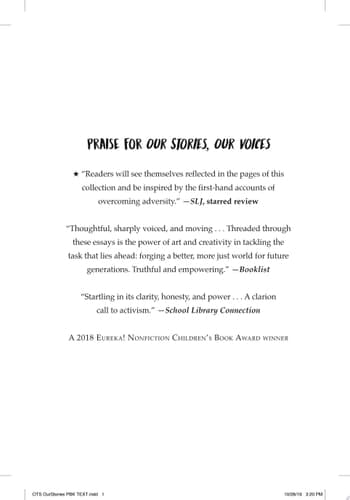 Our Stories, Our Voices 21 YA Authors Get Real About Injustice, Empowerment, and Growing Up Female in America