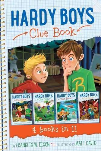 Hardy Boys Clue Book 4 books in 1! The Video Game Bandit; The Missing Playbook; Water-Ski Wipeout; Talent Show Tricks